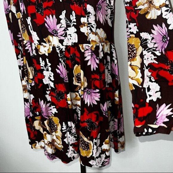 Nordstrom Hinge Floral Pintuck Midi Dress Small NWT - Picture 5 of 10
